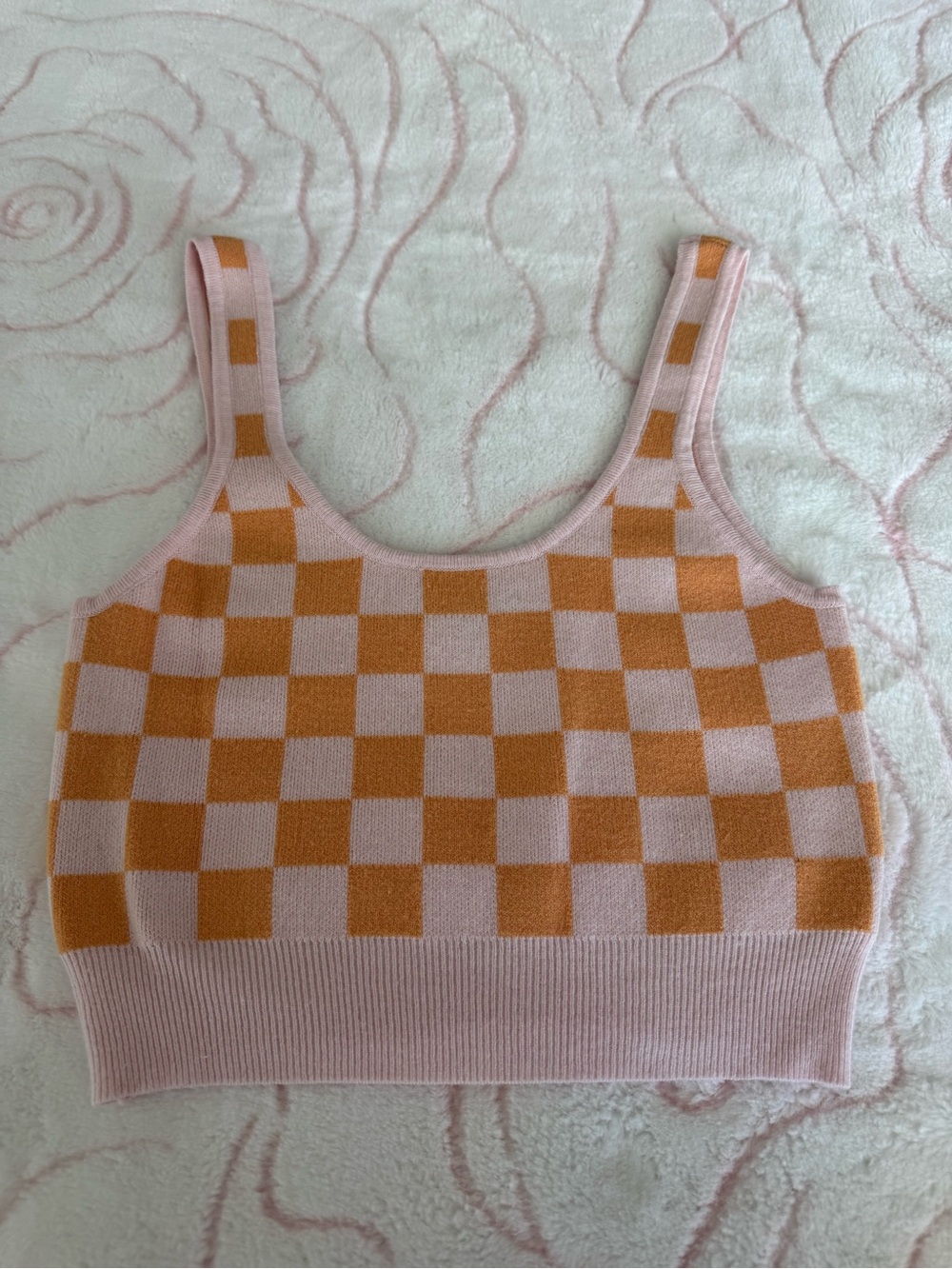 Kendall + Kylie checkered tank top